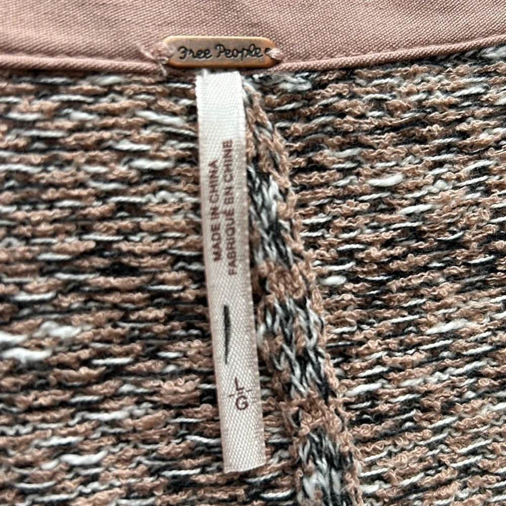 NWOT FREE PEOPLE The‎ Cozy Knit Pants Sweatpants Trousers Marled Pink Multi L